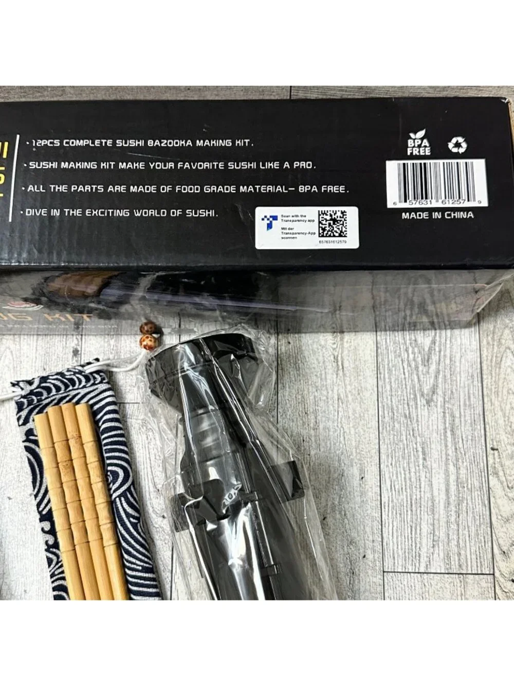 Sushi Making Kit With Bazooka & Tools For Homemade Sushi Rolls - Open Box